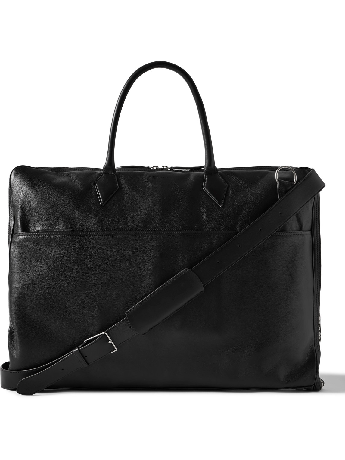 Shop Metier Closer Full-grain Leather Suit Carrier In Black