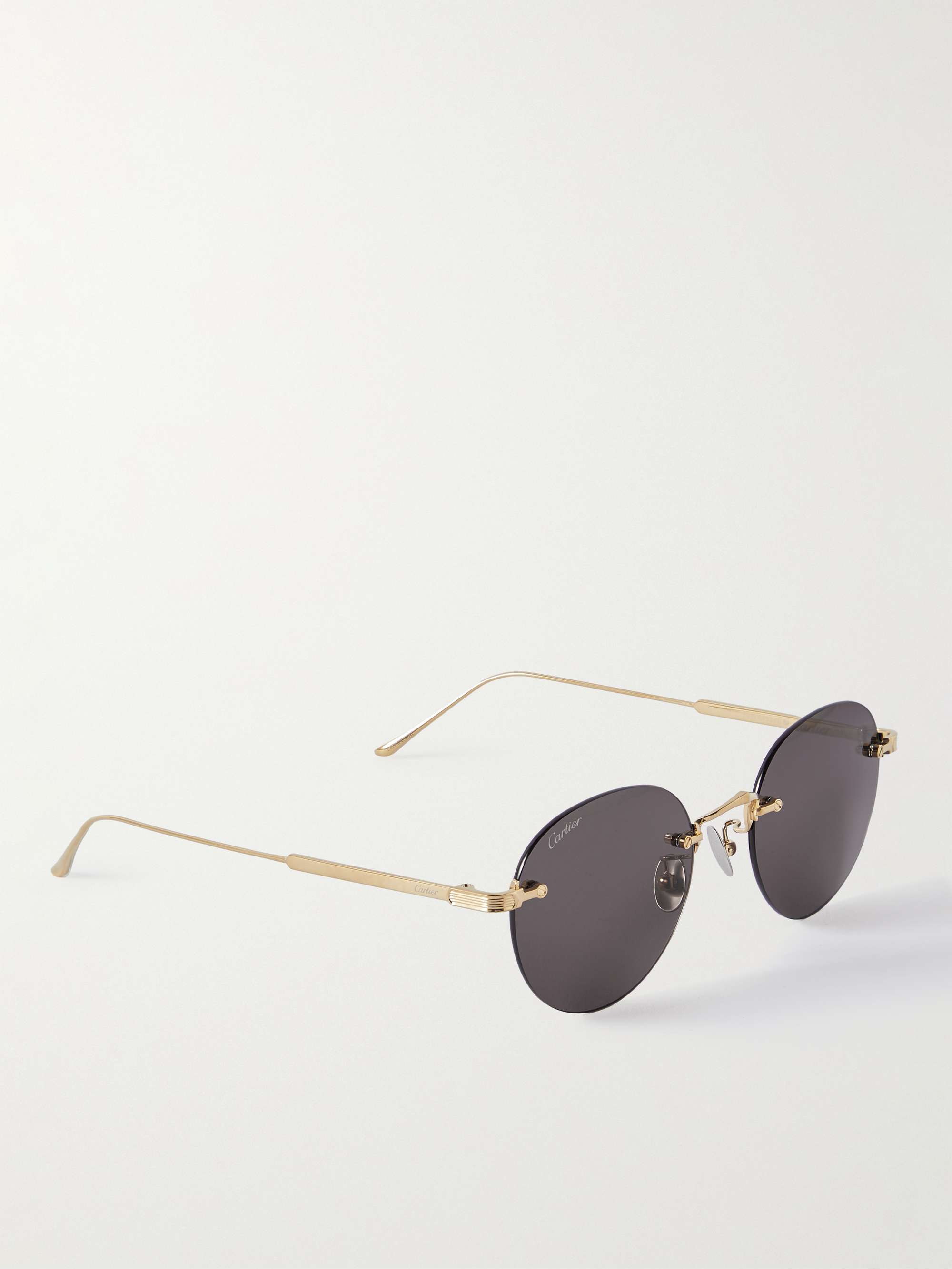 CARTIER EYEWEAR Frameless Silver-Tone Sunglasses