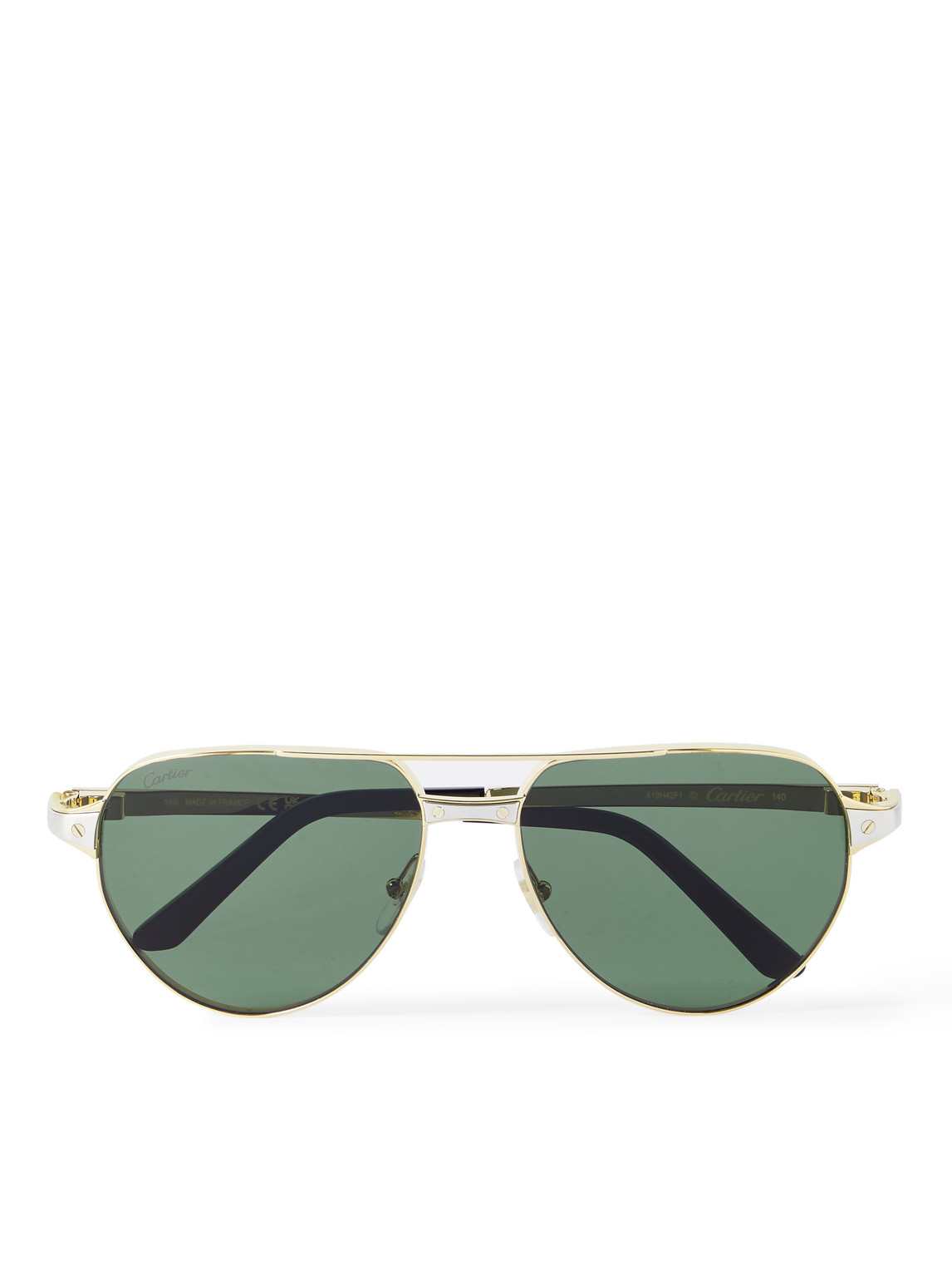 Aviator-Style Gold-Tone Sunglasses