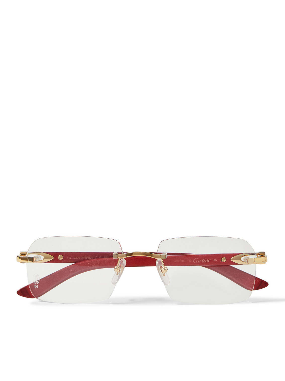 Cartier Frameless Gold-tone And Acetate Optical Glasses