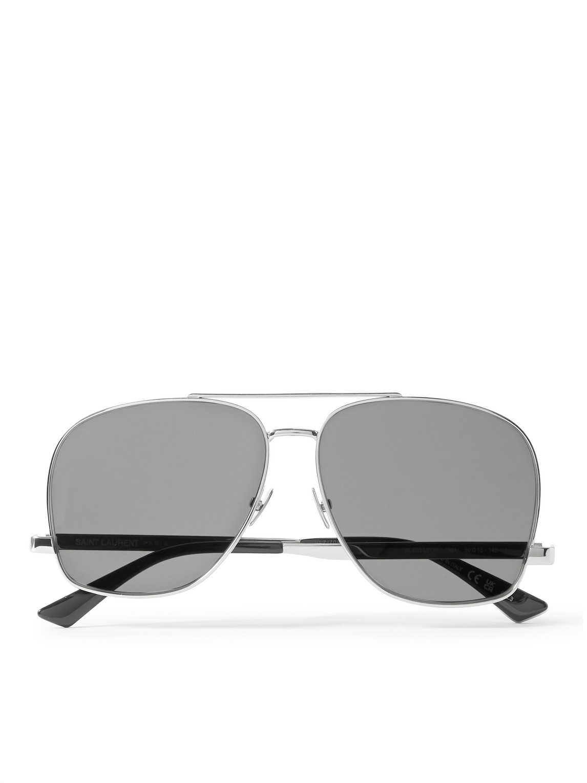Saint Laurent Aviator-style Silver-tone Sunglasses