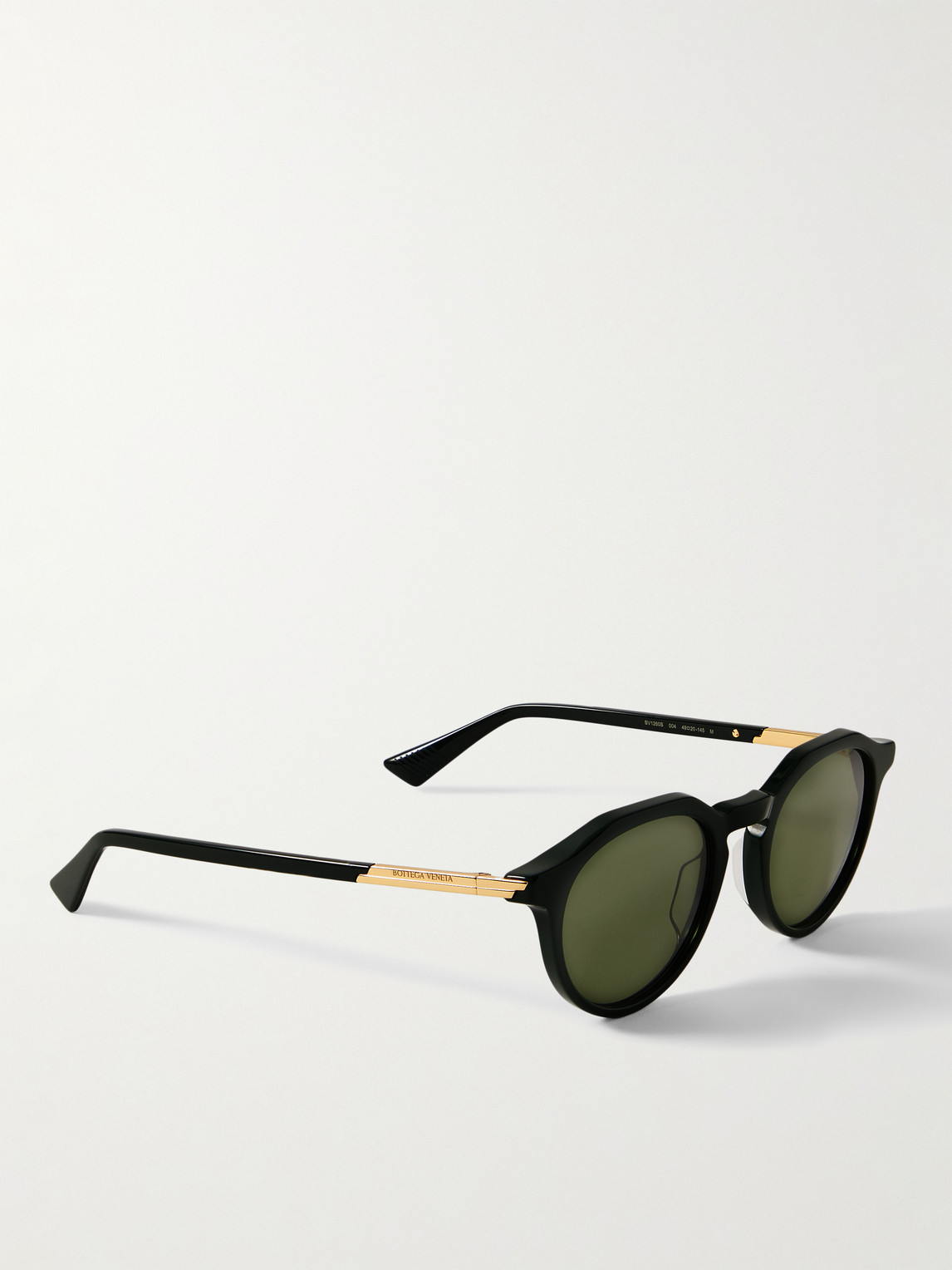 Shop Bottega Veneta Round-frame Acetate Sunglasses In Green