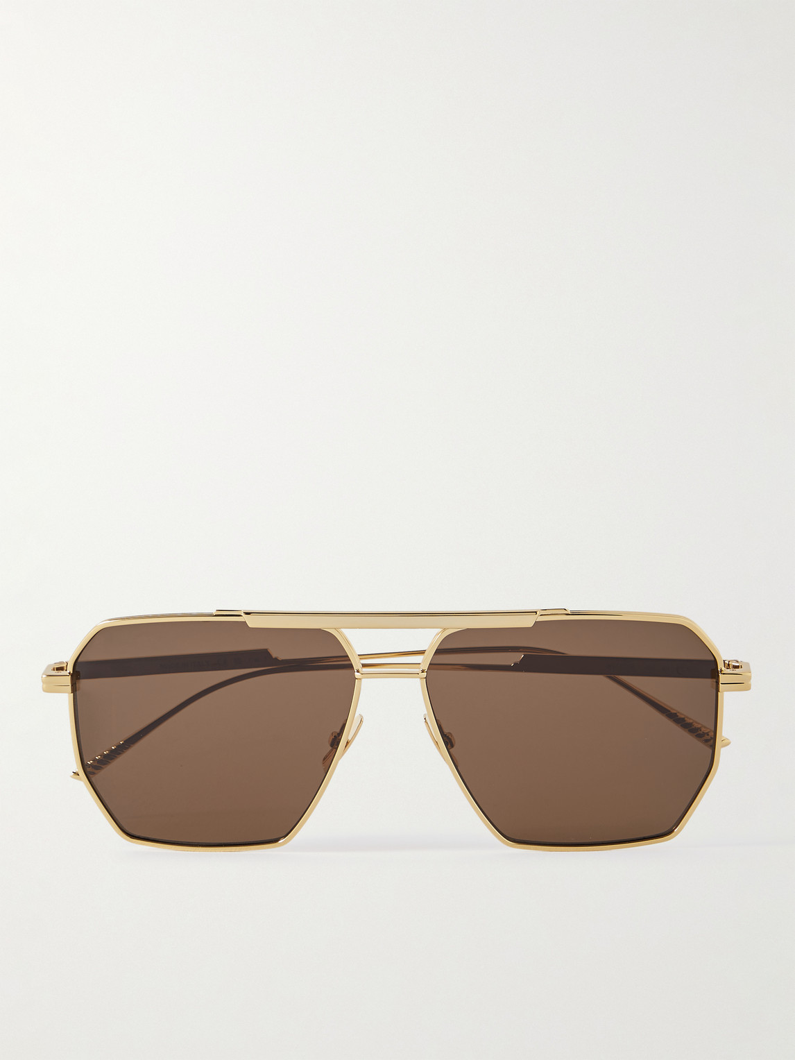 Bottega Veneta Aviator-Style Gold-Tone Sunglasses - Men