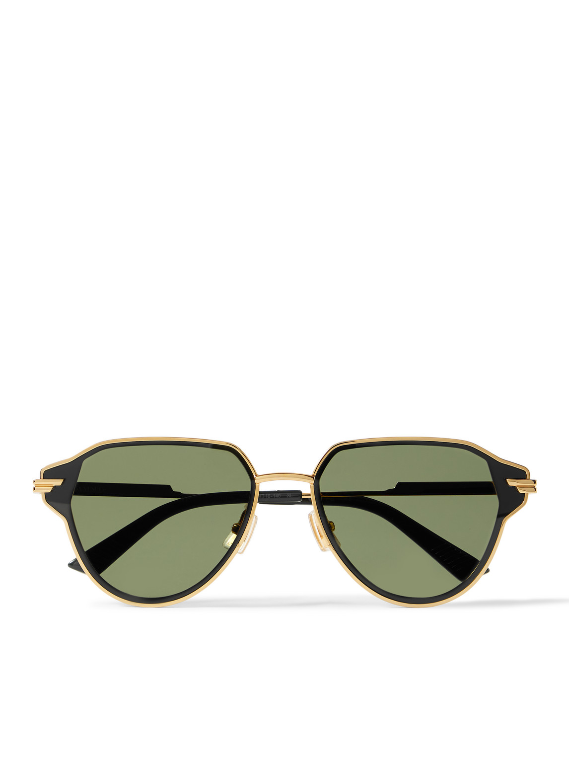 Bottega Veneta Aviator-style Gold-tone And Acetate Sunglasses