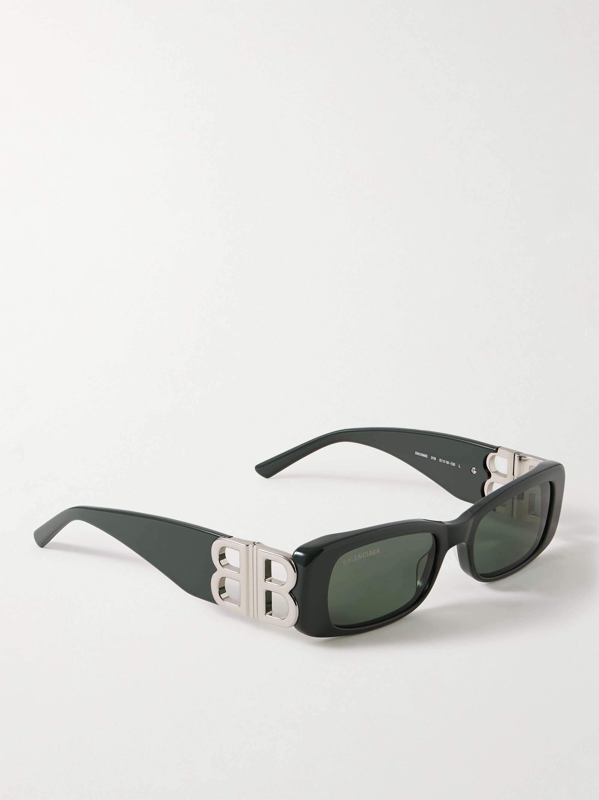 BALENCIAGA EYEWEAR Dynasty RectangularFrame Acetate and SilverTone