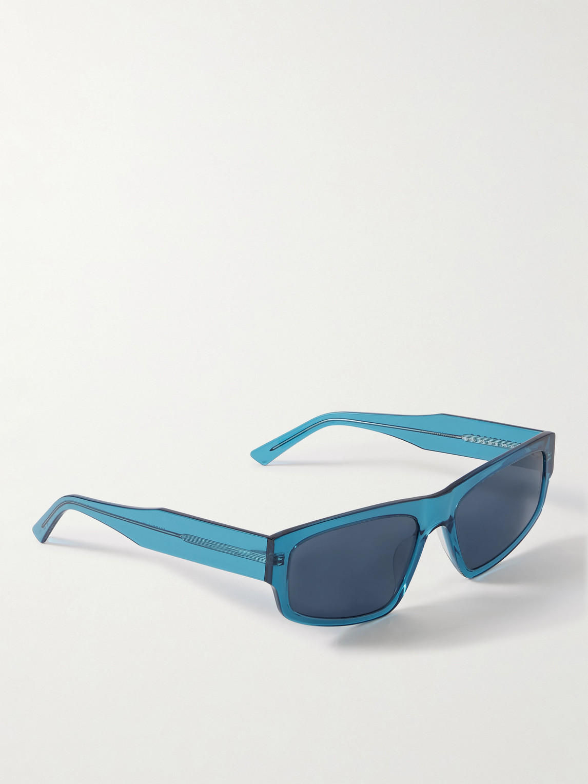 Shop Balenciaga Rectangular-frame Acetate Sunglasses In Blue