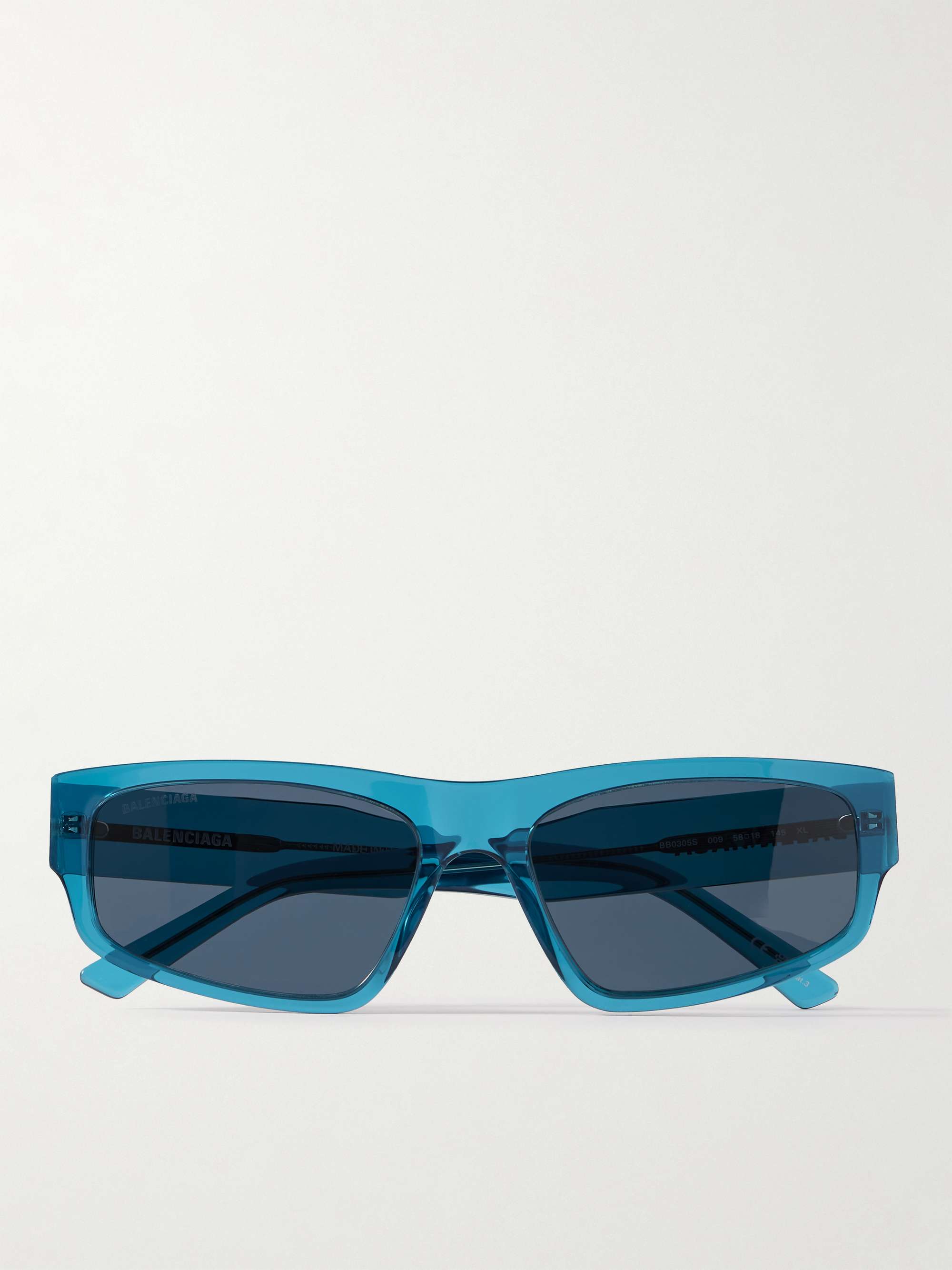 BALENCIAGA EYEWEAR Rectangular-Frame Acetate Sunglasses for Men | MR PORTER