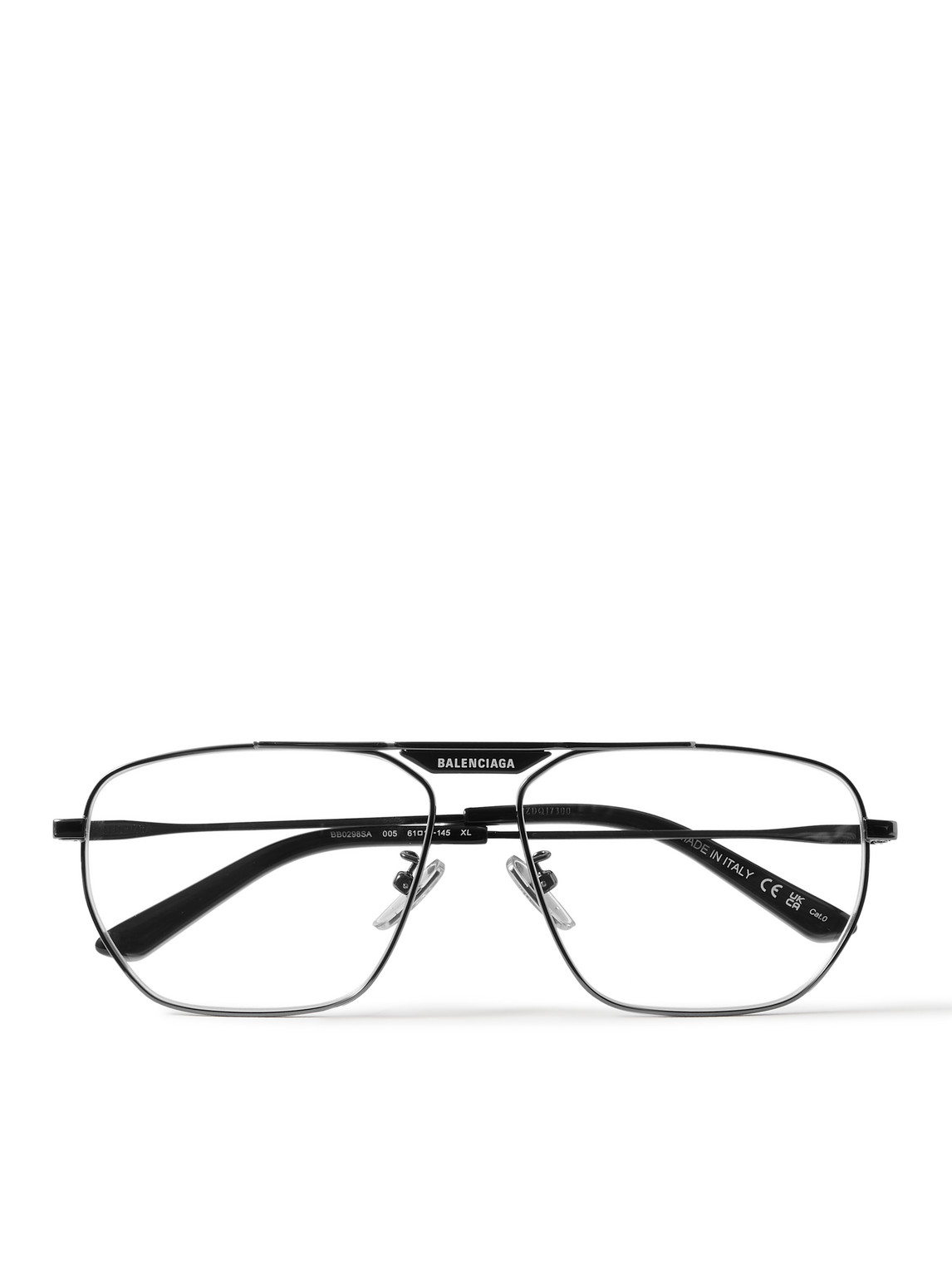 Balenciaga Tag 2.0 Aviator-style Silver-tone Optical Glasses