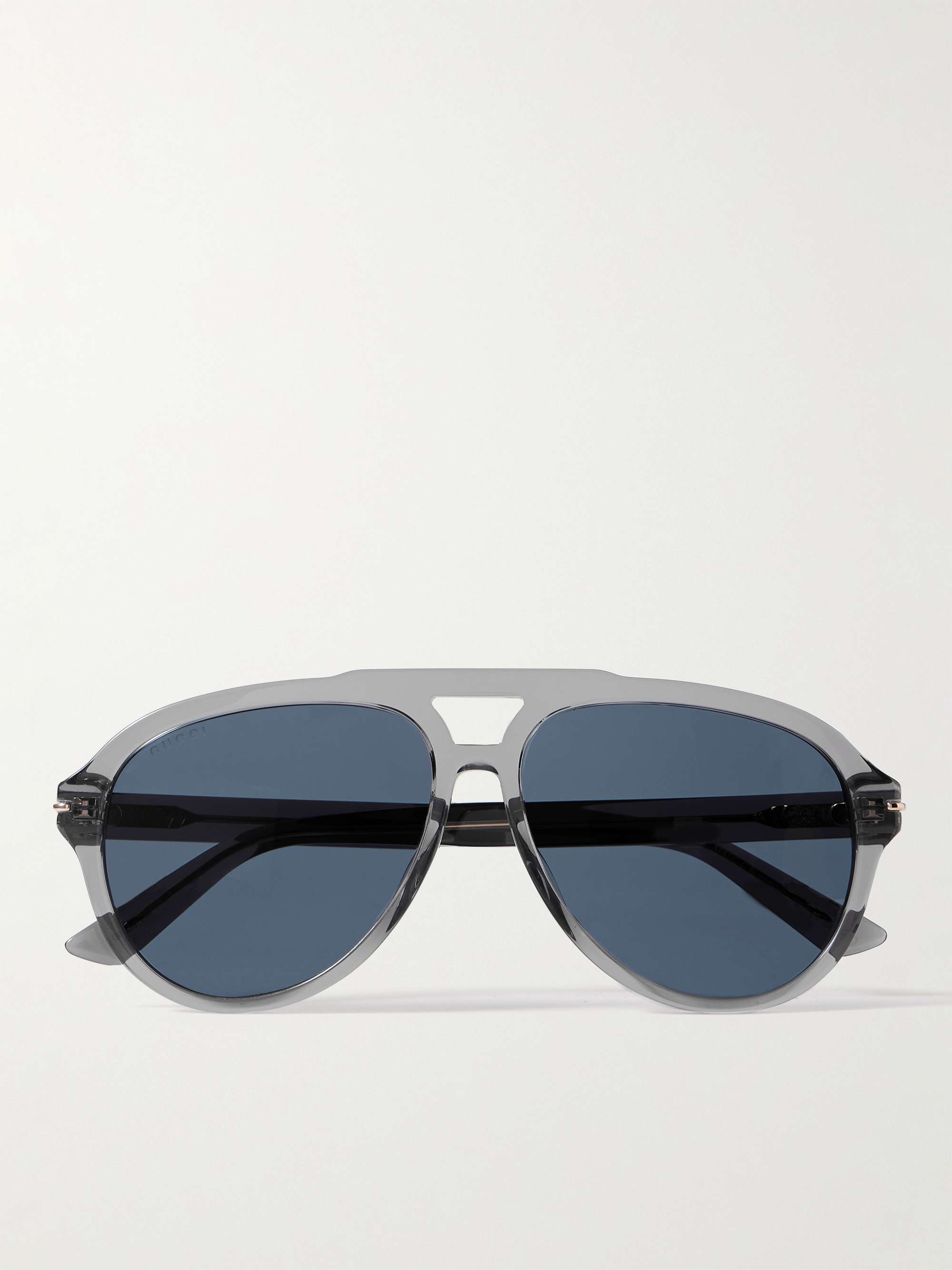 White gucci aviator sunglasses hotsell