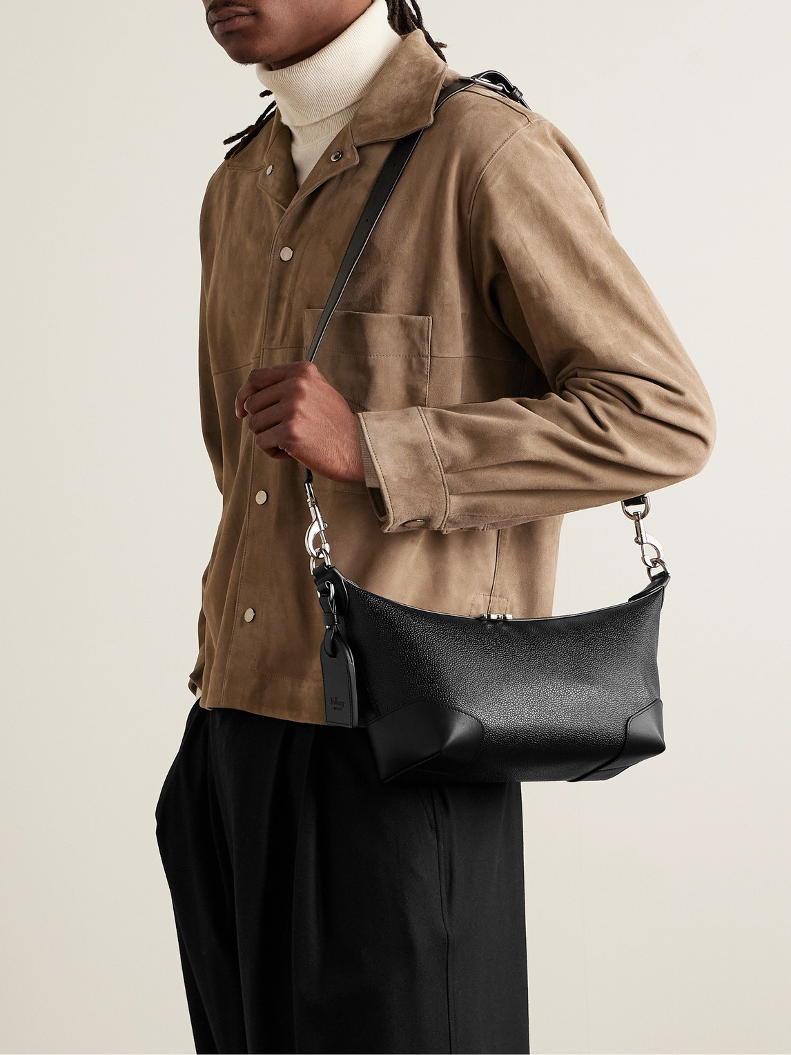 Mulberry Heritage Leather-Trimmed Eco Scotchgrain Messenger Bag