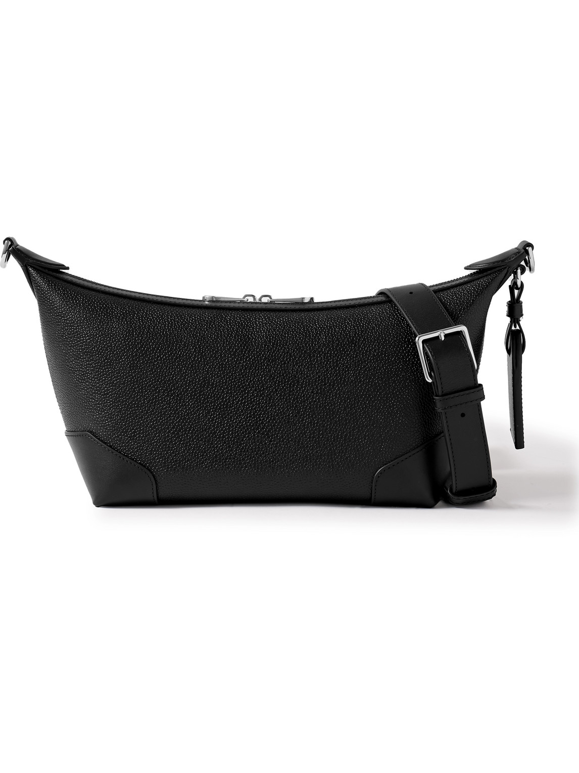 Mulberry Heritage Leather-trimmed Eco Scotchgrain Messenger Bag In Black