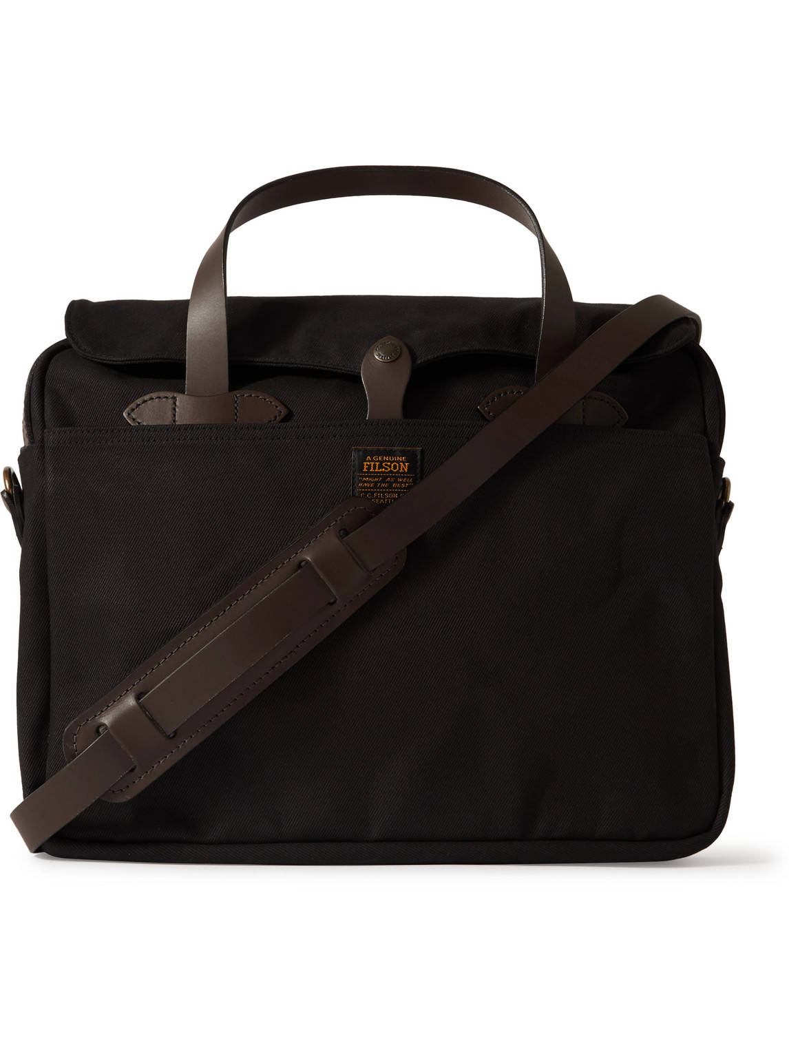 Filson Twill And Leather Briefcase