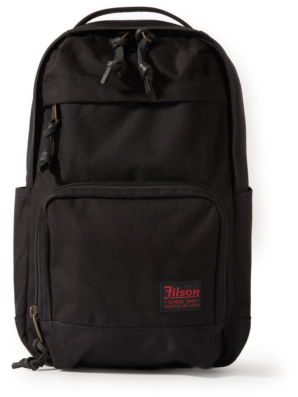 Filson Dryden Leather-trimmed Cordura® Backpack In Black