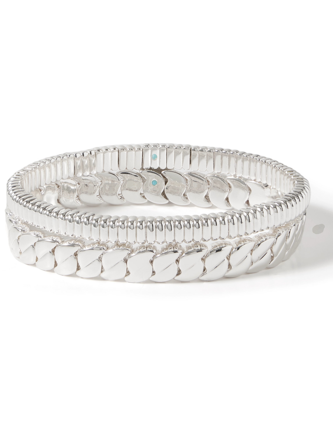 Roxanne Assoulin Set Of Two Silver-tone Beaded Bracelets