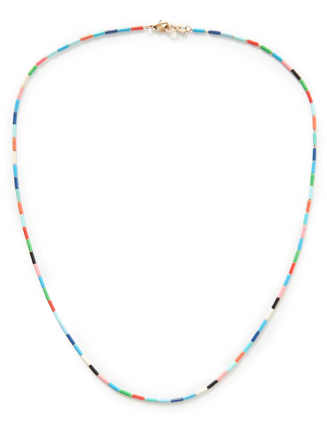 Roxanne Assoulin Gold-tone And Enamel Beaded Necklace In Multi
