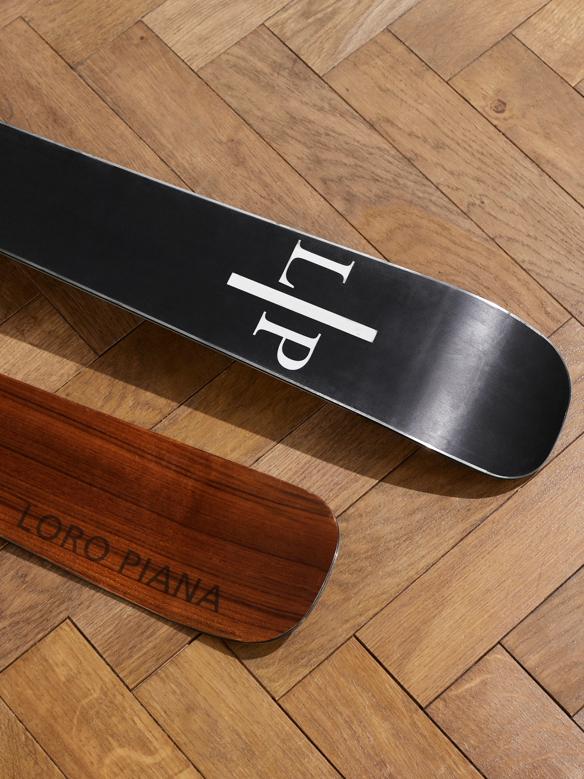 Shop Loro Piana Wood Skis In Brown