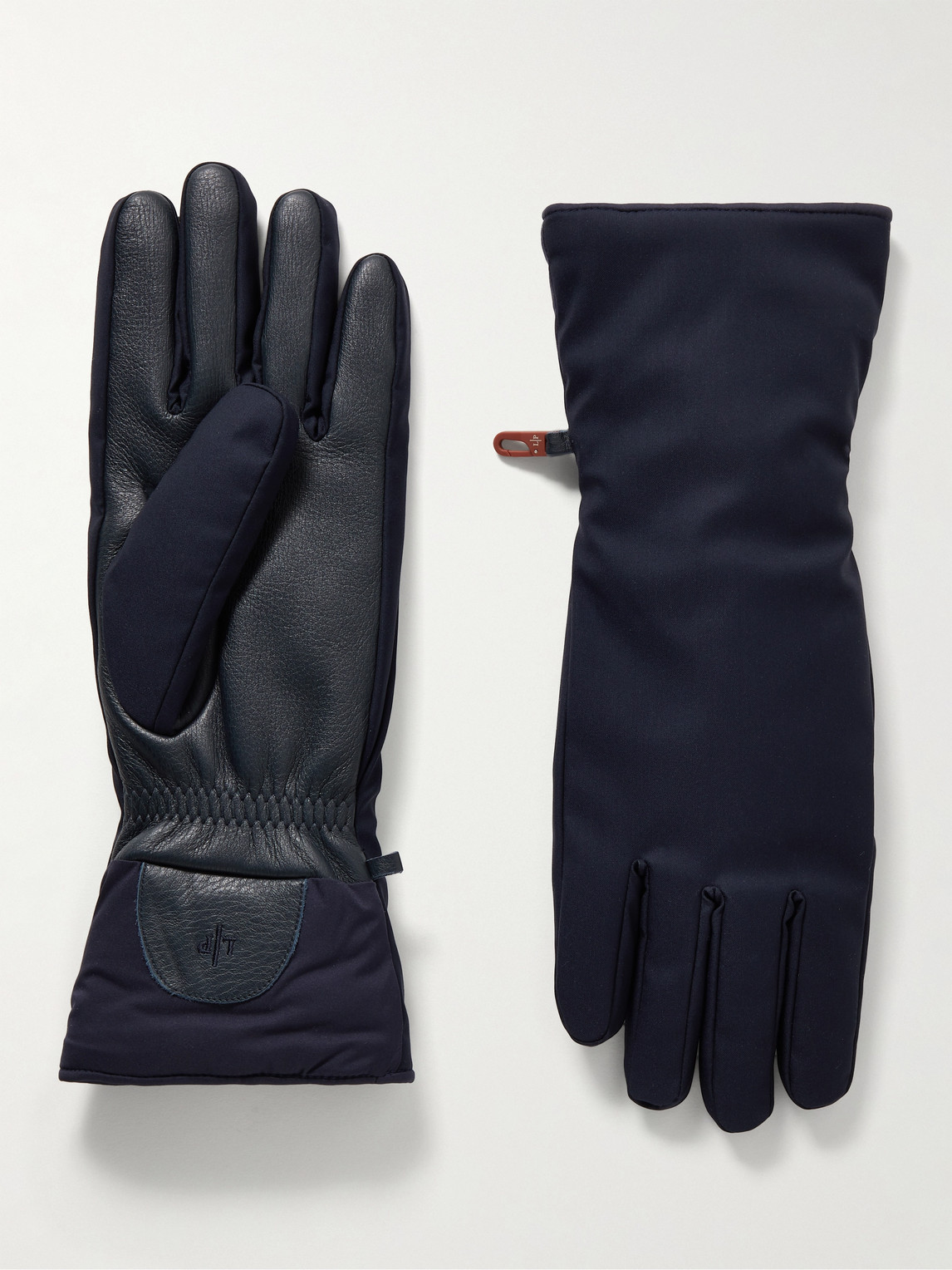 Leather-Trimmed Ski Gloves