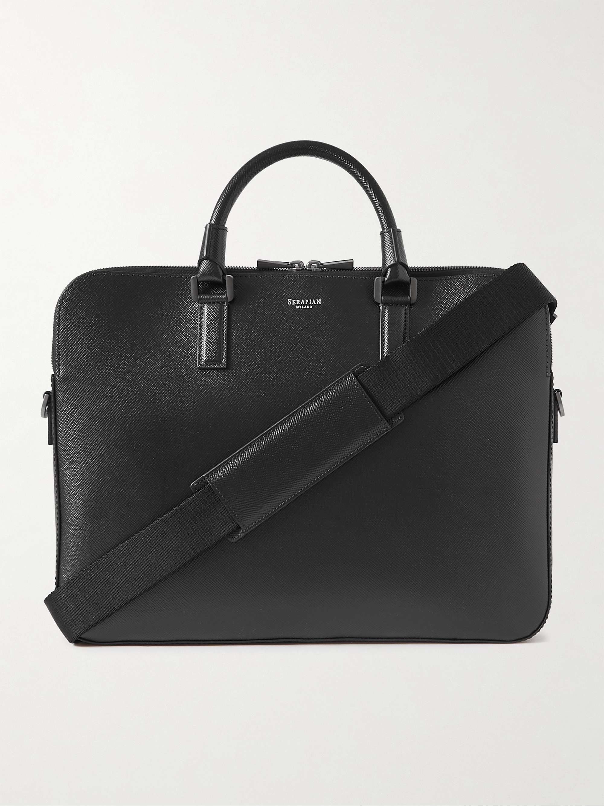 SERAPIAN Evoluzione Cross-Grain Leather Briefcase for Men | MR PORTER