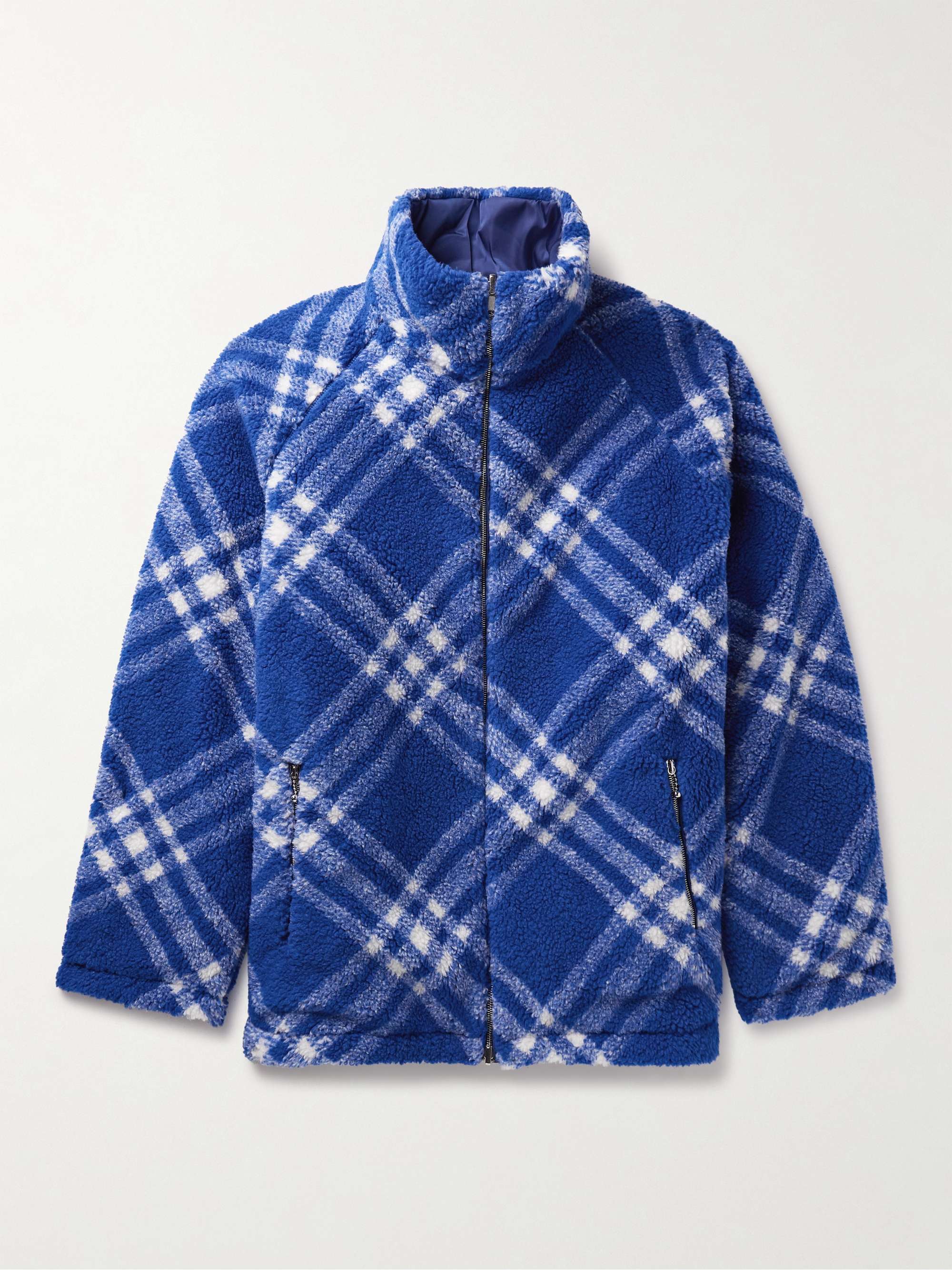 BURBERRY Reversible Checked Fleece and Shell Jacket for Men | MR PORTER