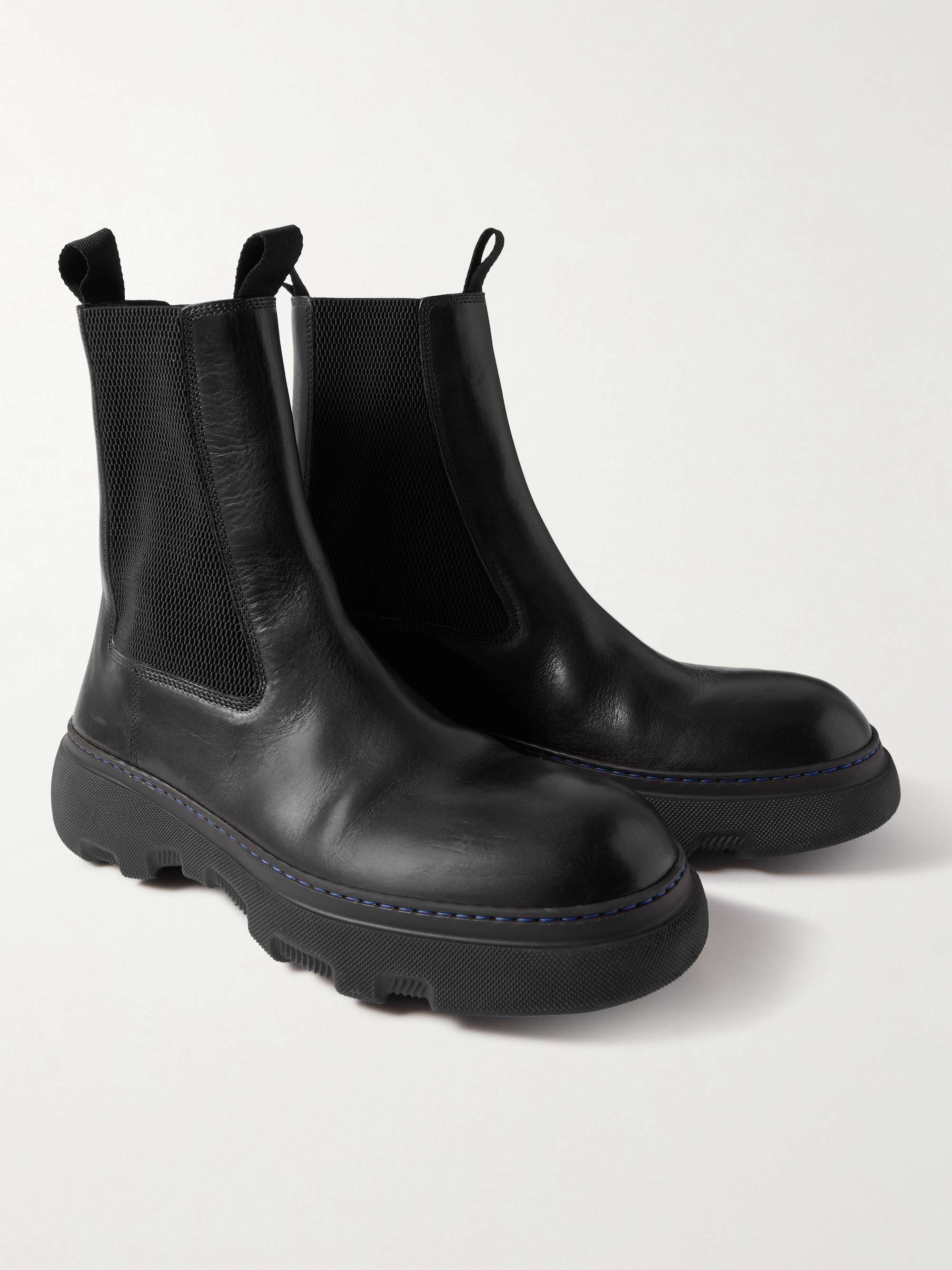 BURBERRY Leather Chelsea Boots for Men | MR PORTER