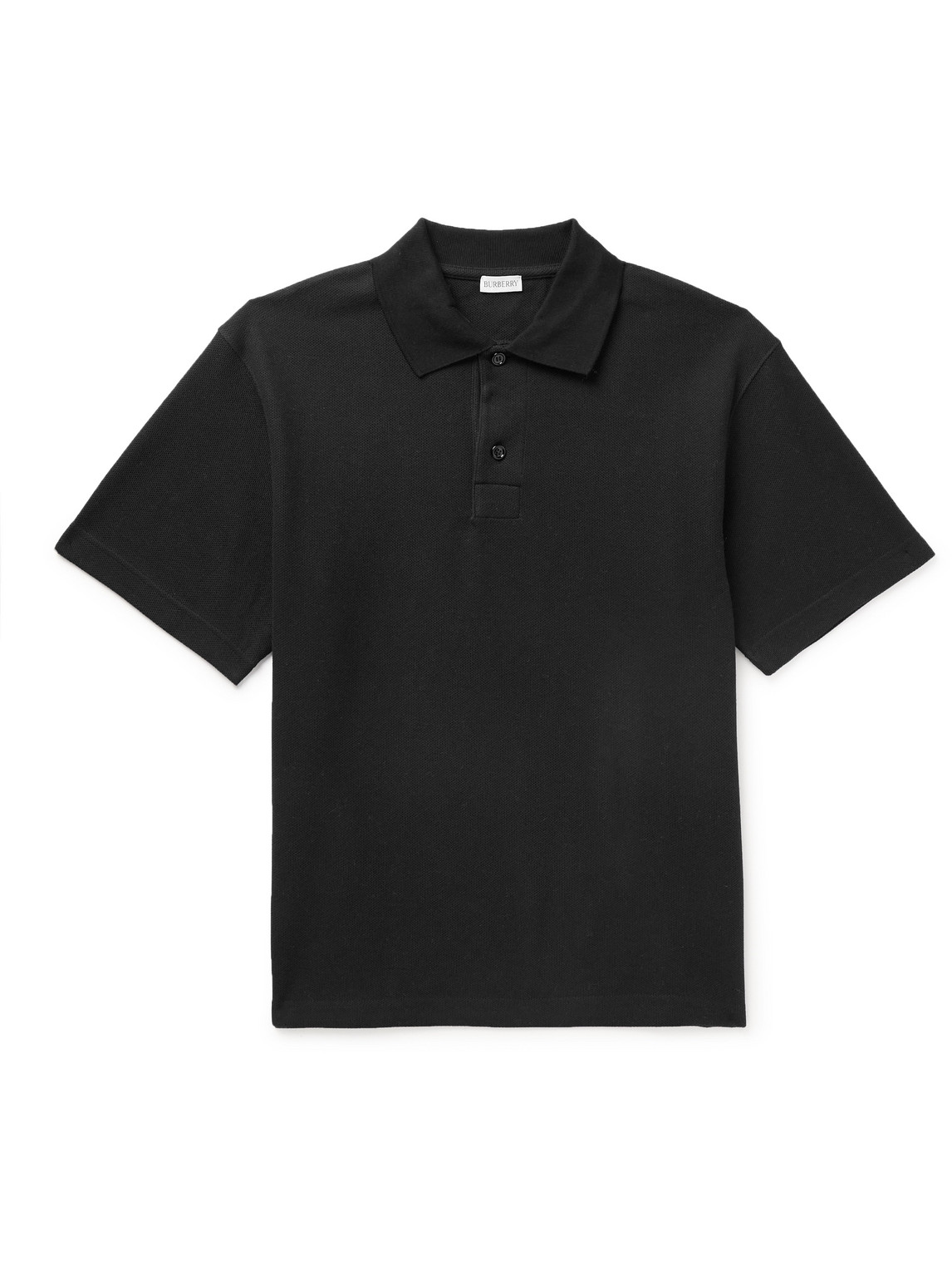 Burberry Cotton-piqué Polo Shirt In Black