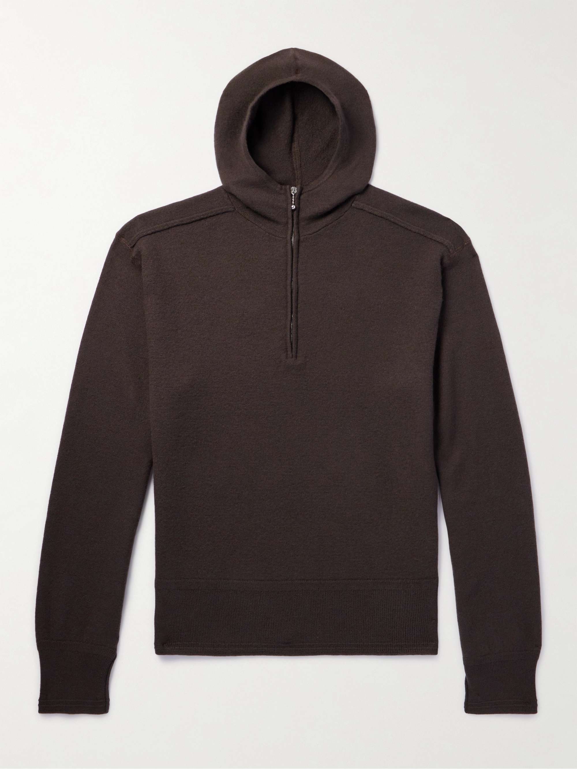 BURBERRY Wool Half-Zip Hoodie for Men | MR PORTER