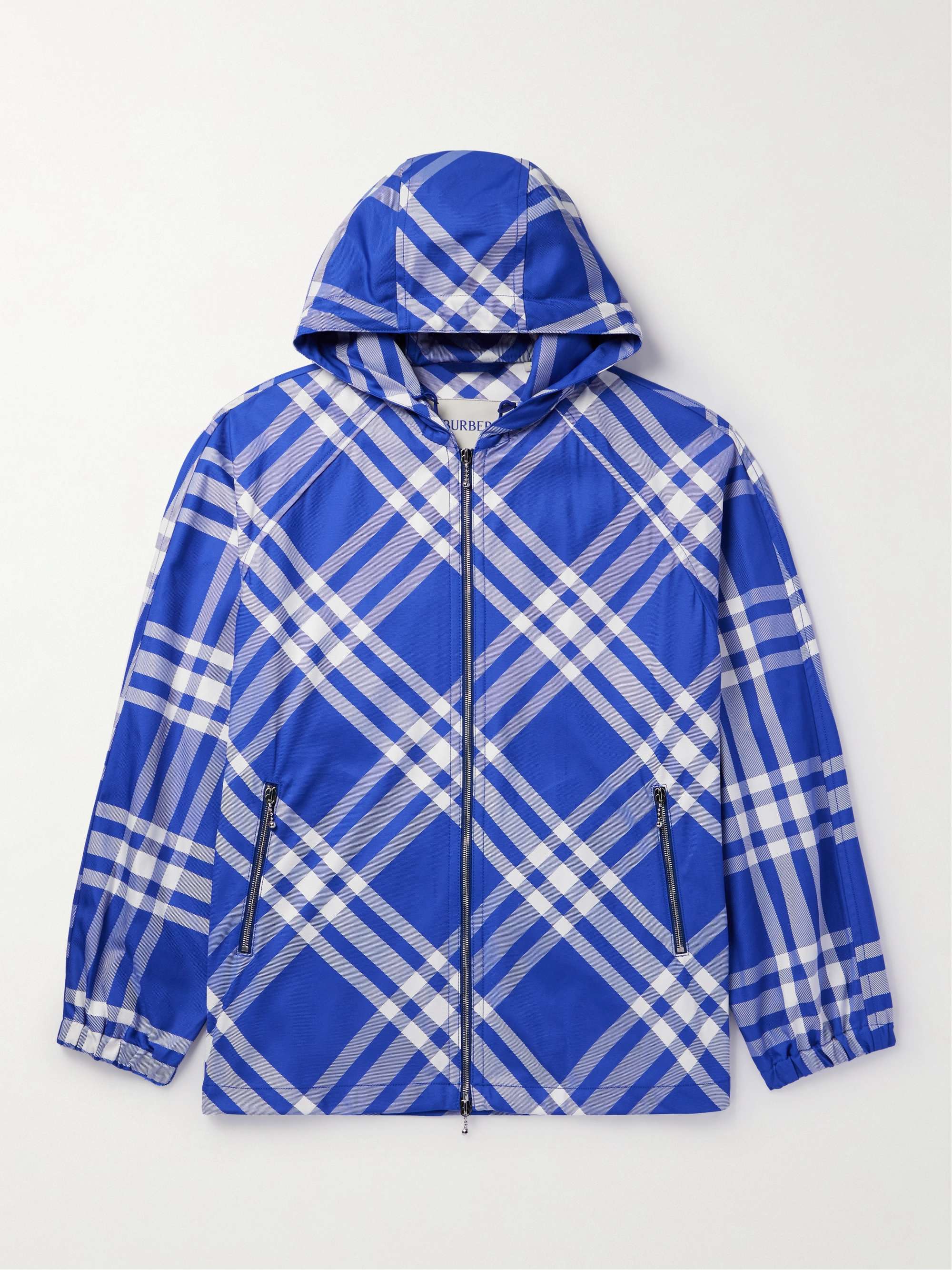 BURBERRY Checked Nylon-Twill Hooded Jacket for Men | MR PORTER