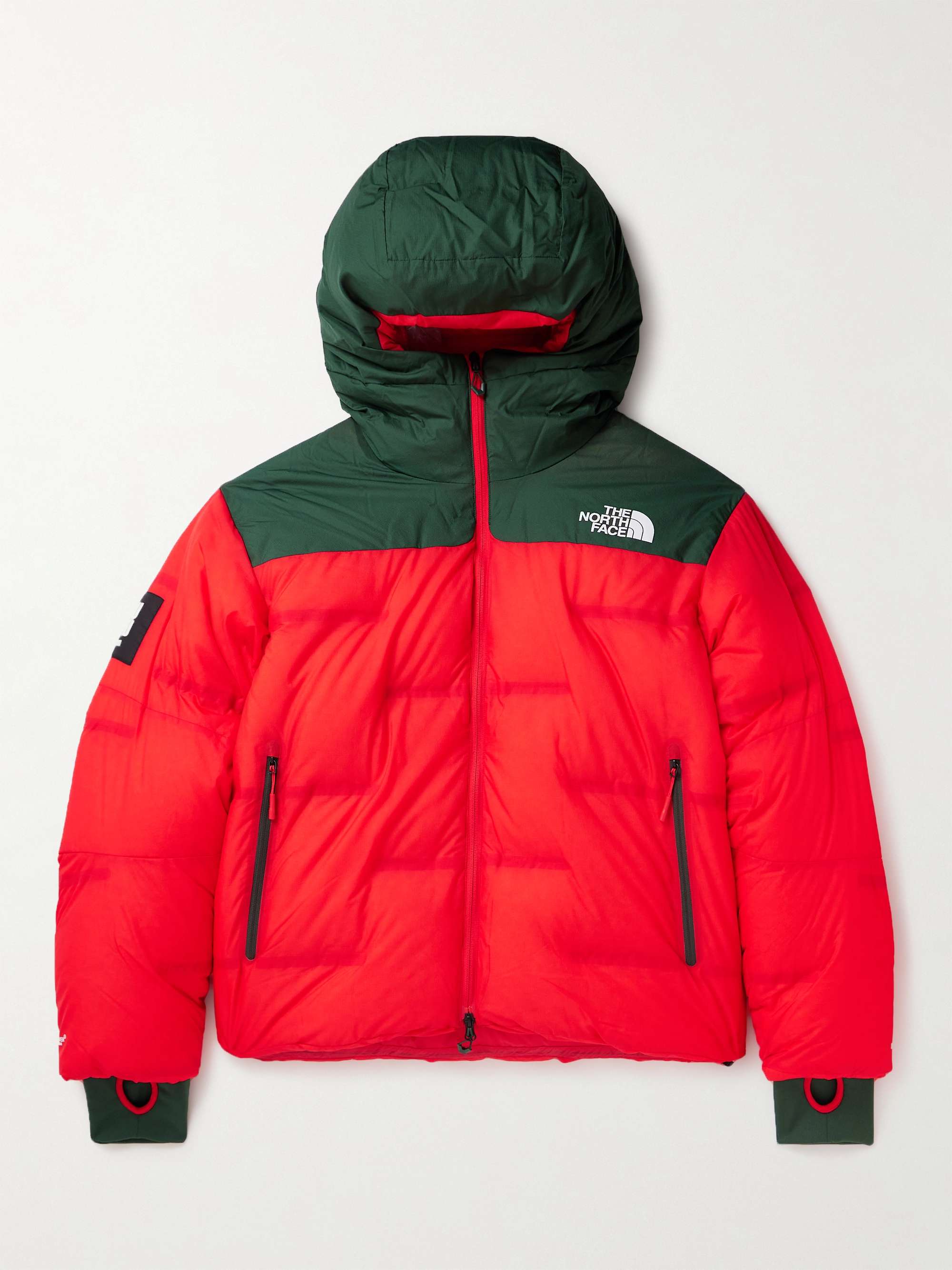 THE NORTH FACE + 언더커버 Undercover Nupste Colour-Block Quilted Shell Hooded Down Jacket,Red