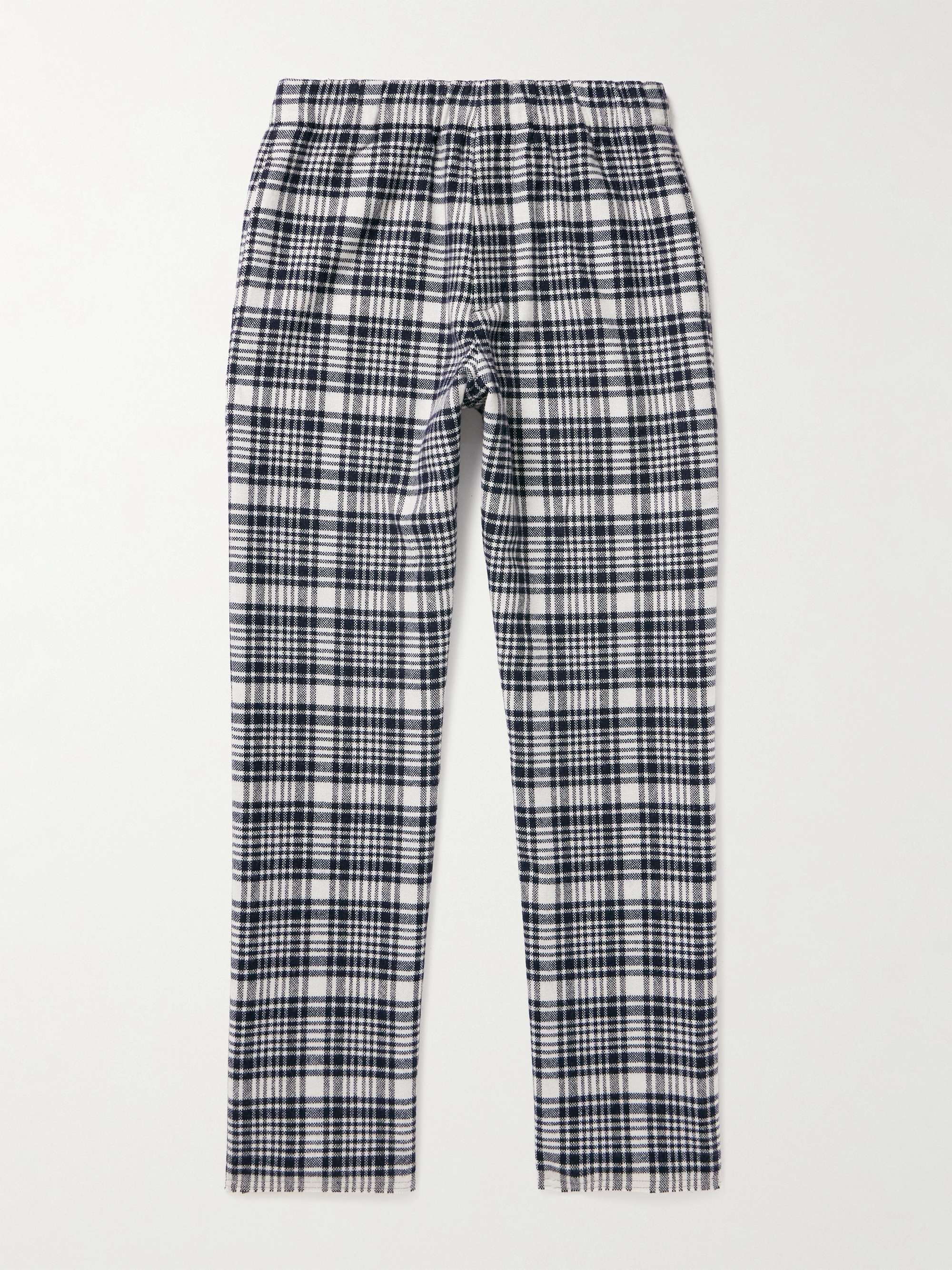 Zegna plaid check-pattern knitted coat - Blue