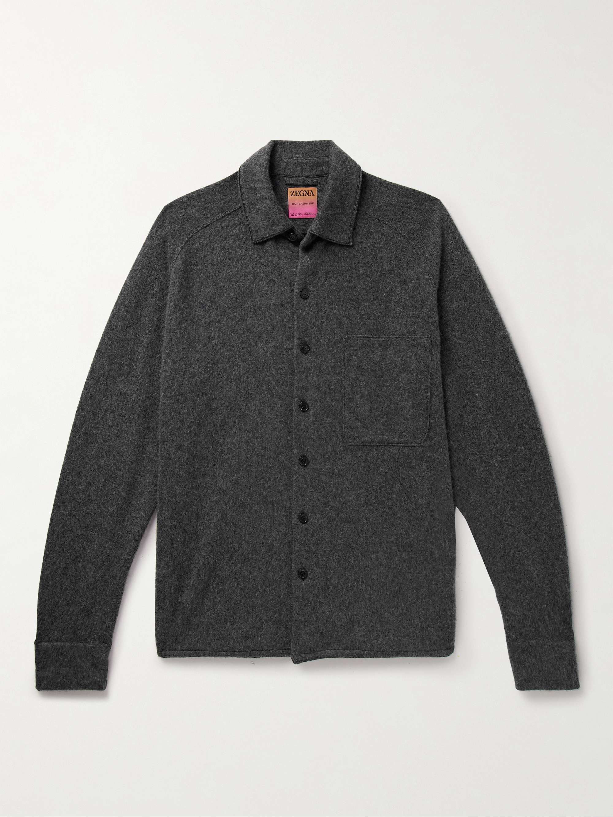Zegna Oasi single-breasted cashmere suit - Grey