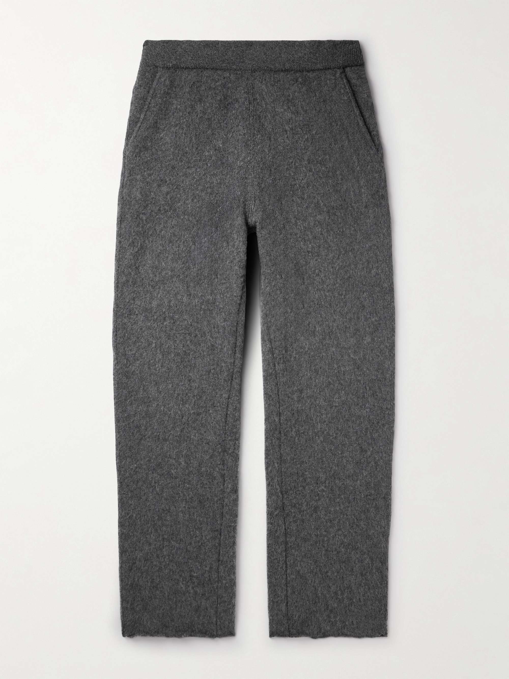 PAULA tapered-leg cashmere trousers - Grey
