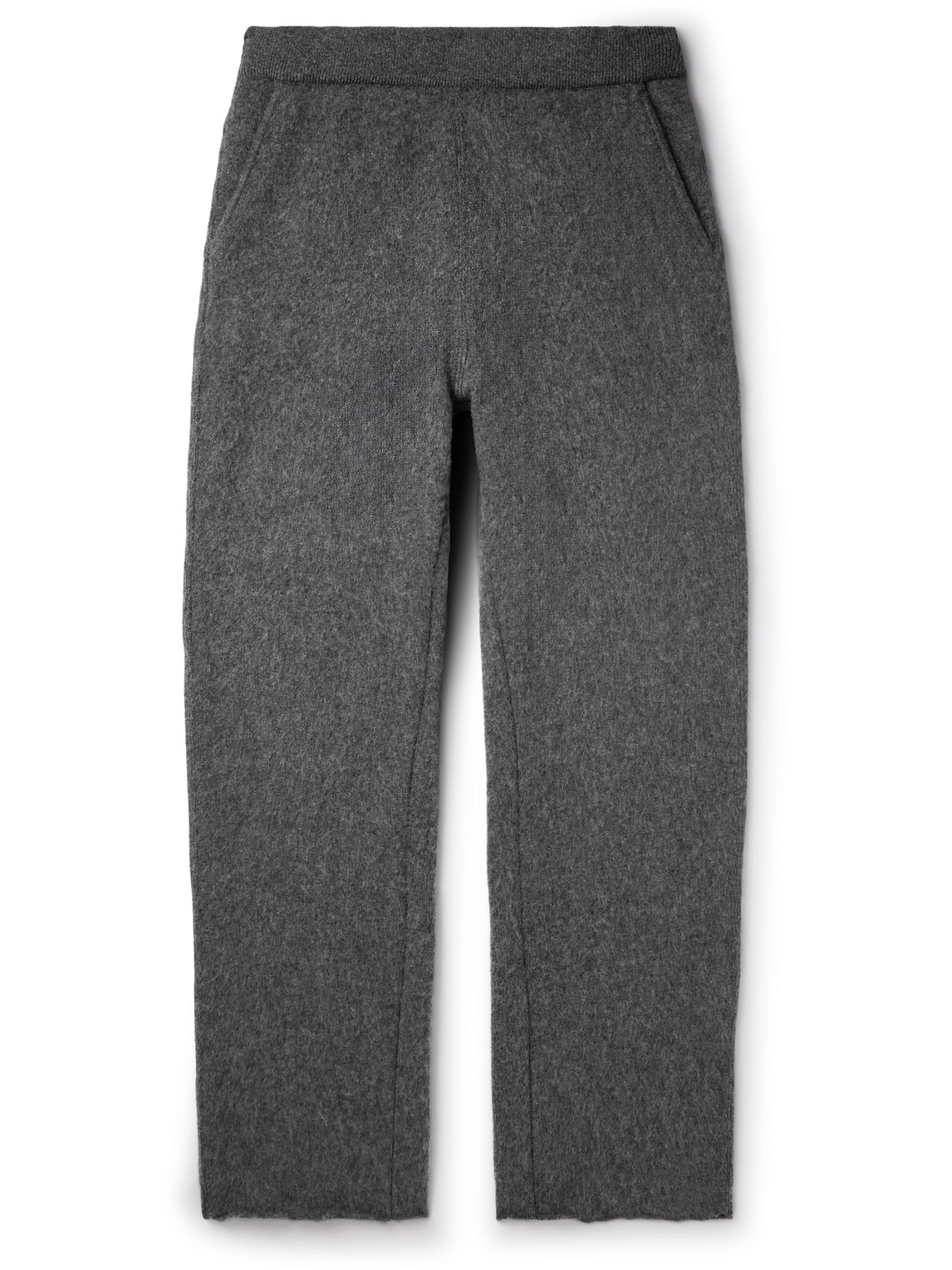 Zegna X The Elder Statesman Straight-leg Brushed Oasi Cashmere Sweatpants In Grey