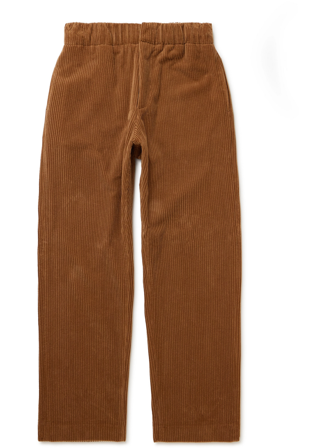 Straight-Leg Cotton and Oasi Cashmere-Blend Corduroy Trousers