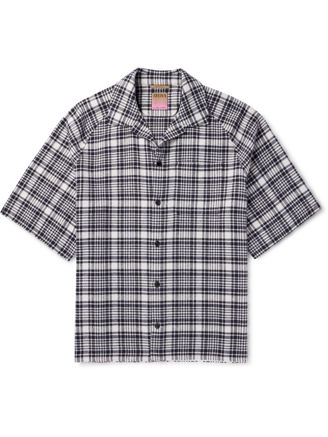ZEGNA X THE ELDER STATESMAN - Checked Wool and Cashmere-Blend Shirt - Men - Blue - S