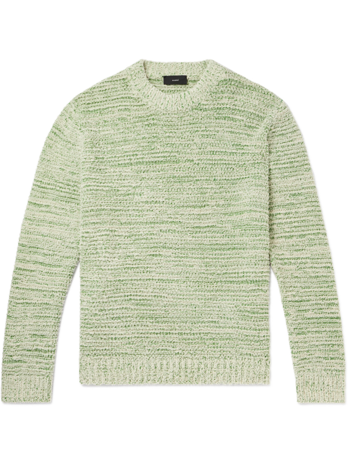 Alanui Cotton-blend Bouclé Sweater In Green