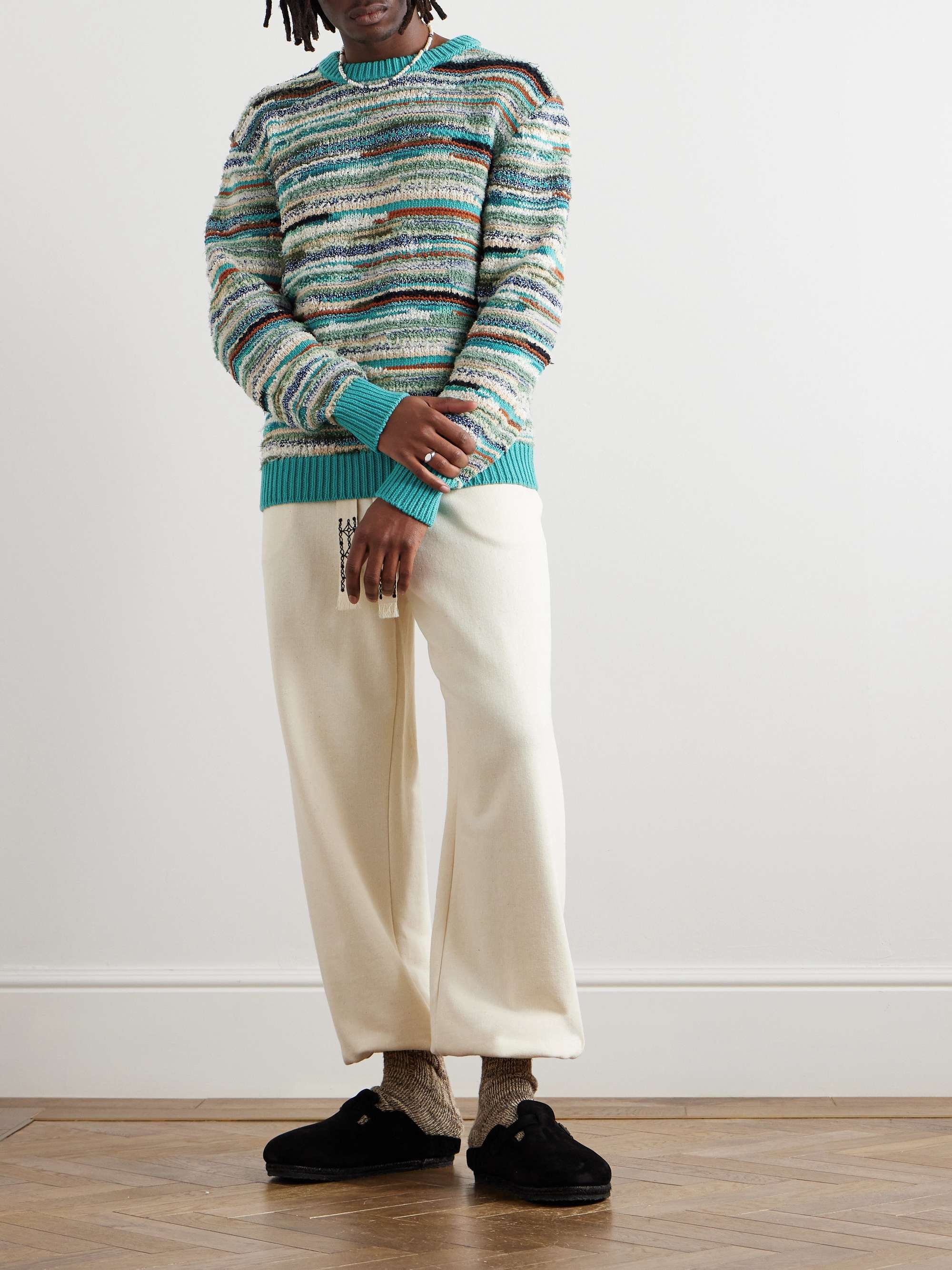 Alanui Madurai striped cardigan - Blue
