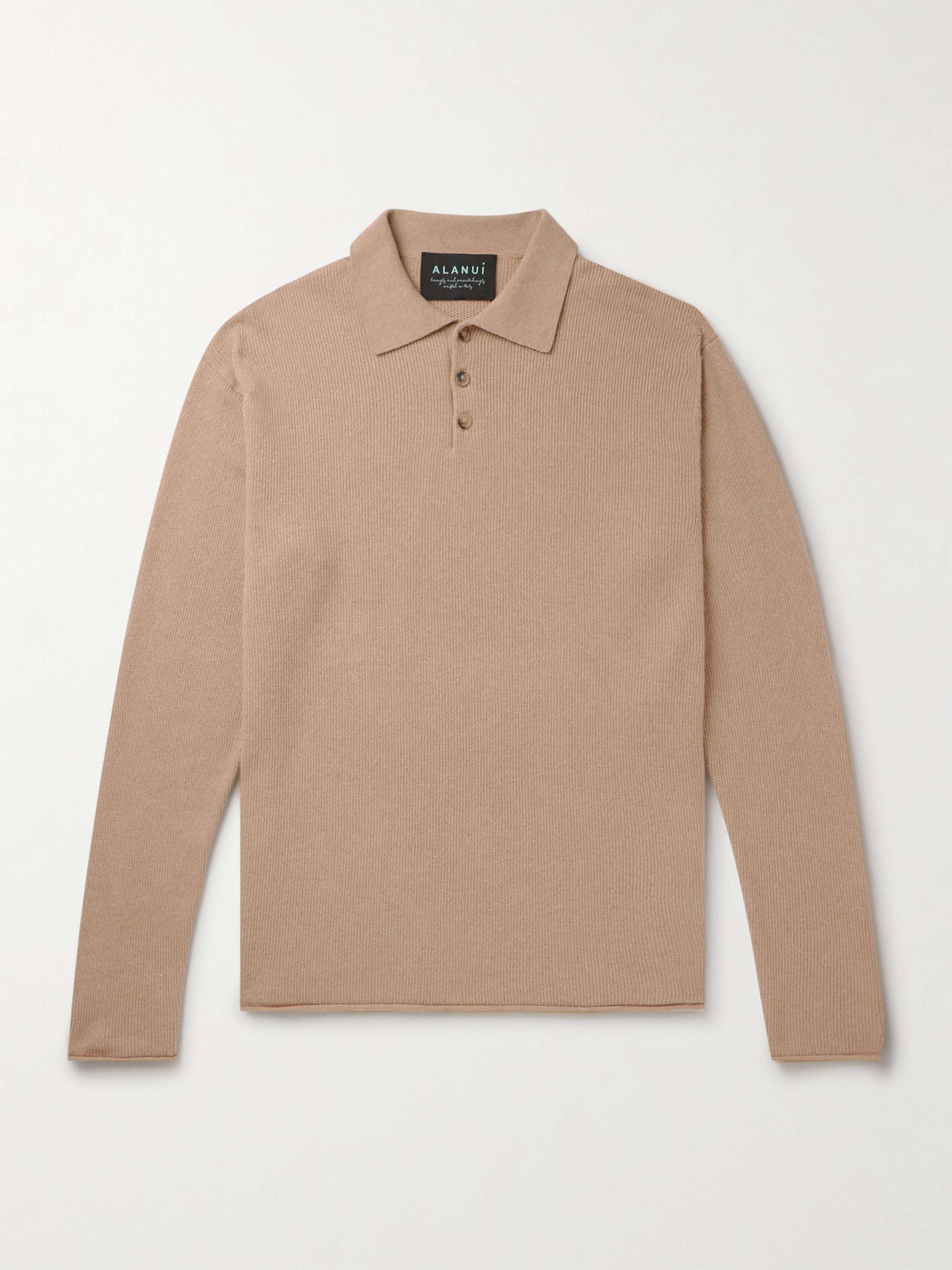ALANUI Ribbed Cashmere and Cotton Blend Polo Sweater for Men MR PORTER