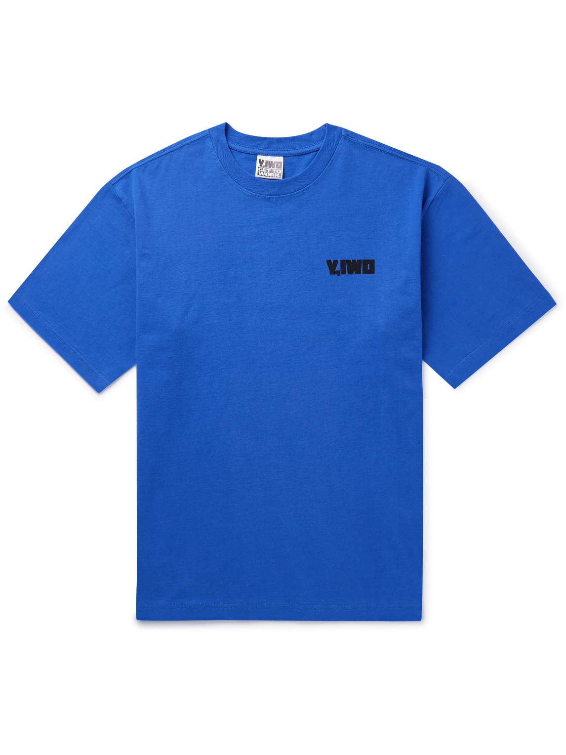 Y,iwo Logo-print Cotton-jersey T-shirt In Blue
