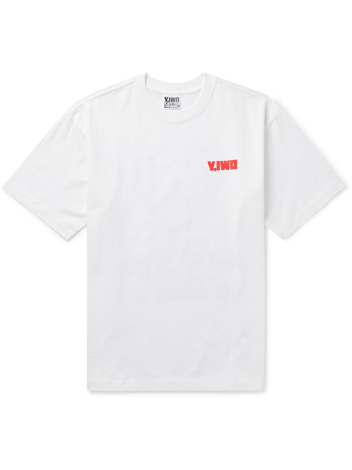 Y,iwo Logo-print Cotton-jersey T-shirt In White