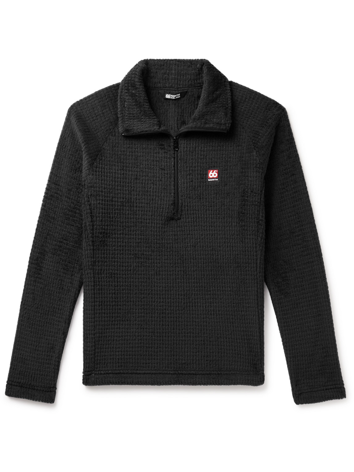 66 North Hrannar Logo-Appliquéd Waffle-Knit Polartec® Alpha® Half-Zip Sweatshirt