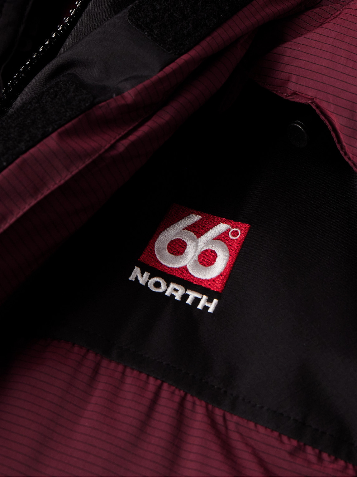 Shop 66 North Tindur Quilted Gore-tex® Down Jacket In Burgundy