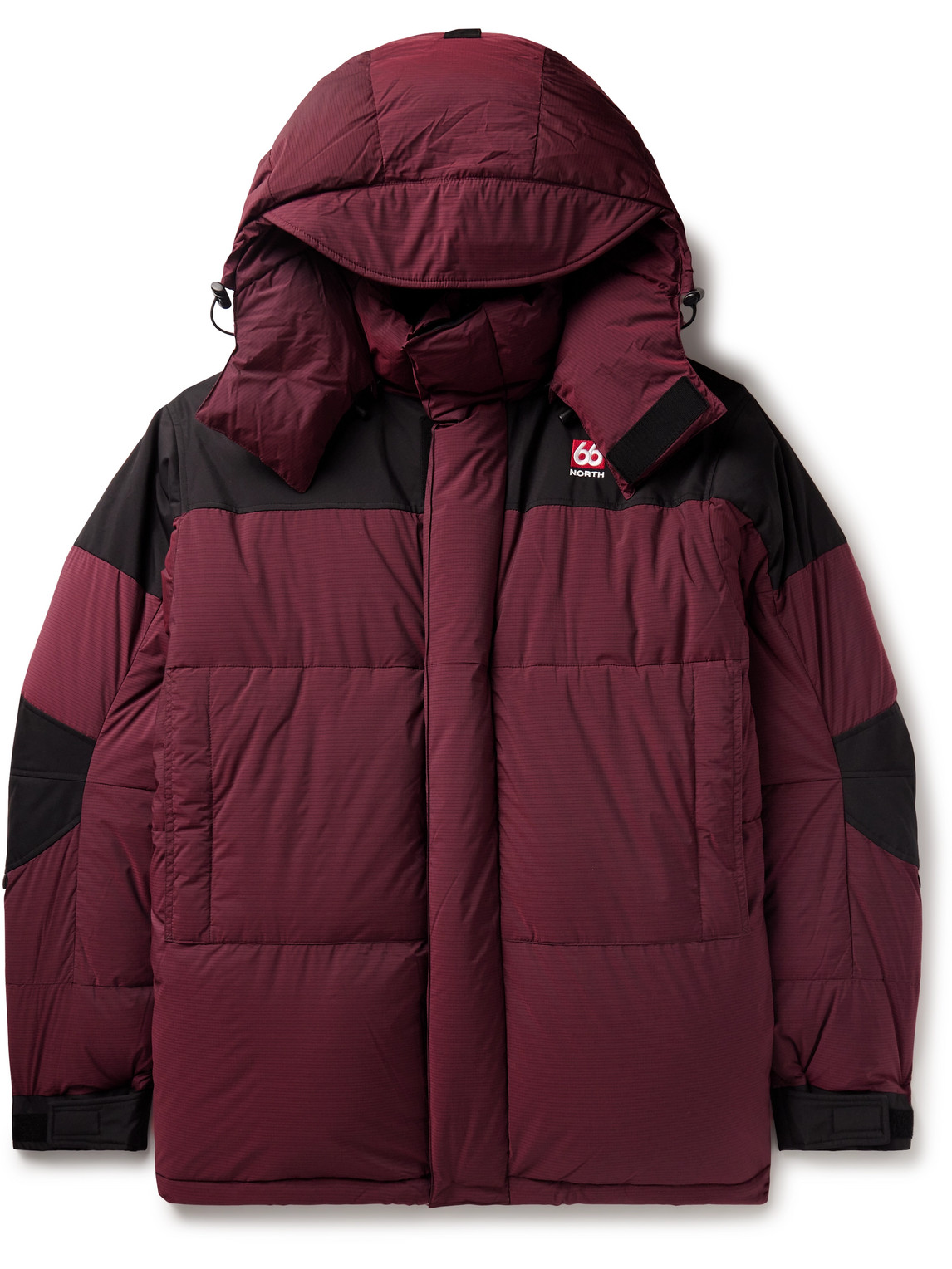 66 North Tindur Quilted Gore-tex® Down Jacket In Burgundy