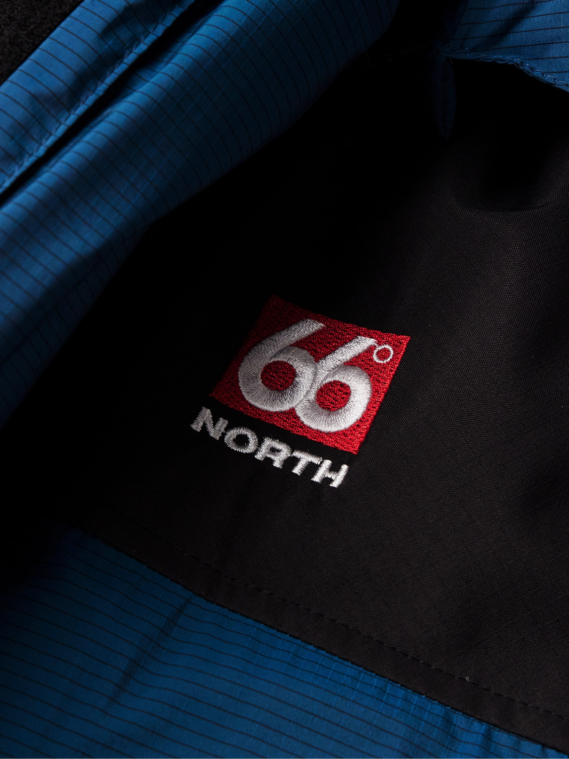 Shop 66 North Tindur Quilted Gore-tex® Down Jacket In Blue