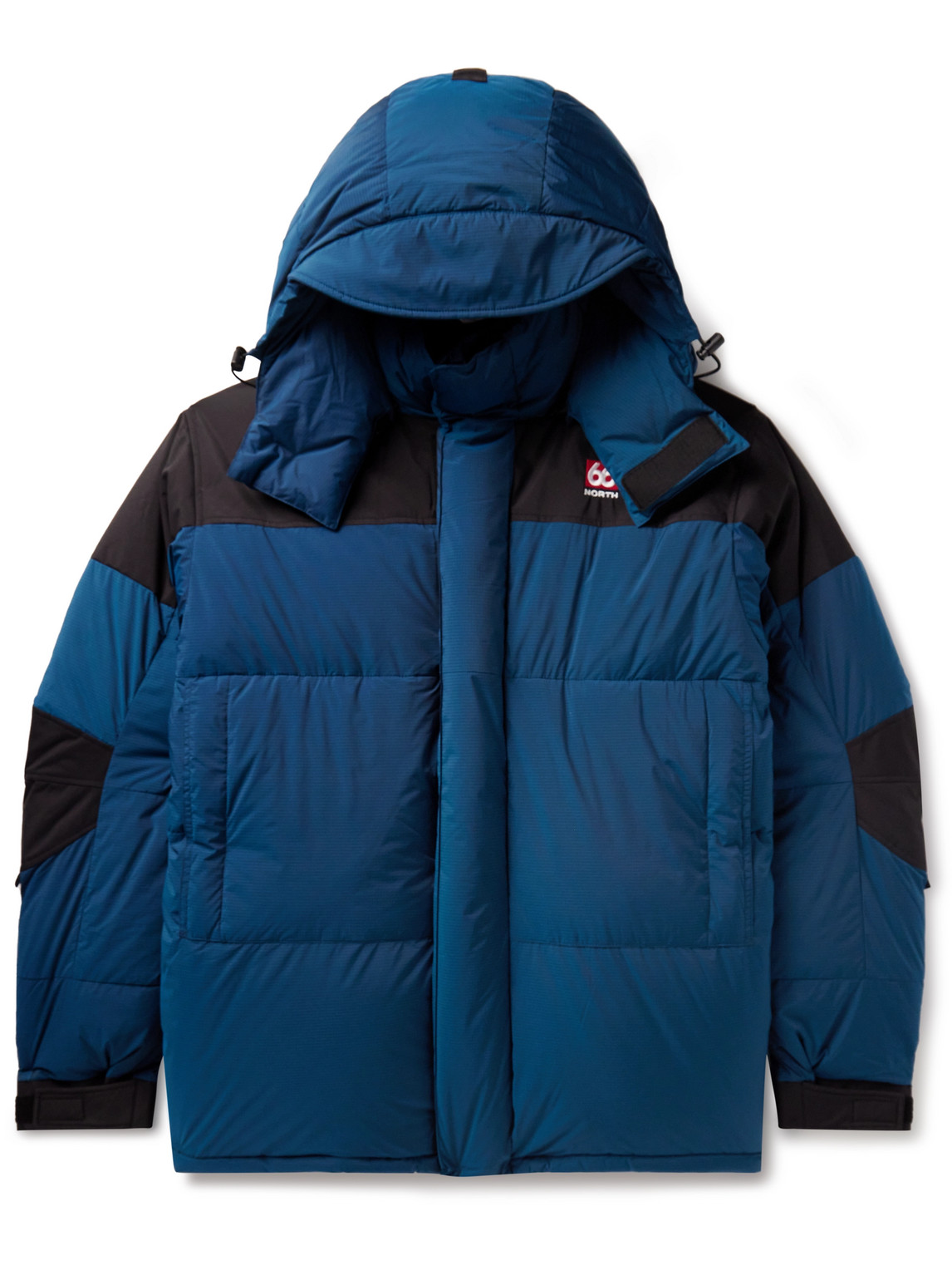 Shop 66 North Tindur Quilted Gore-tex® Down Jacket In Blue