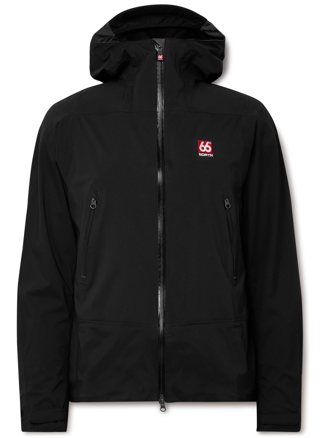 Shop 66 North Snaefell Polartec® Neoshell® Hooded Jacket In Black