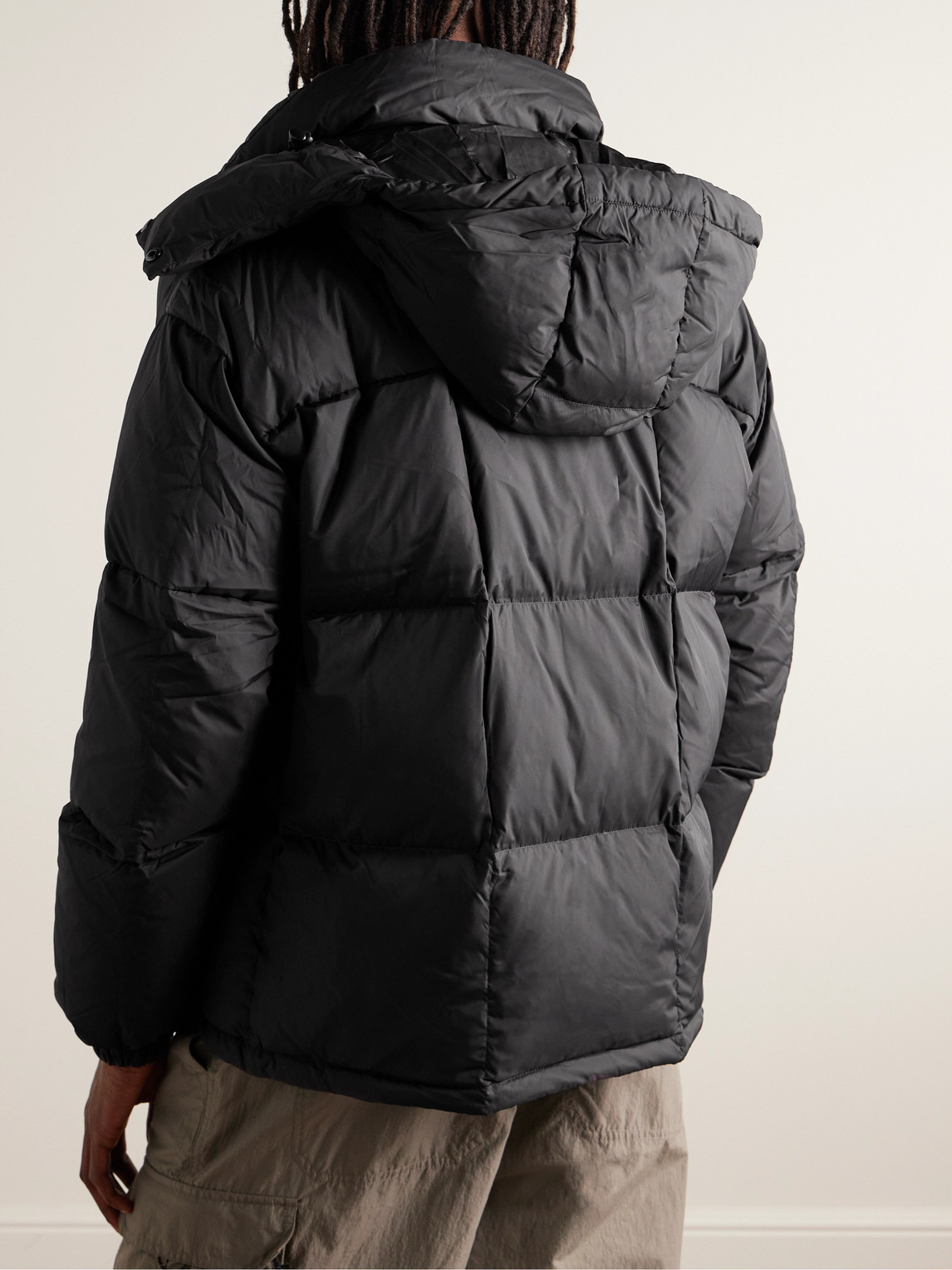 Shop 66 North Dyngja Quilted Recycled-shell Hooded Down Jacket In Black