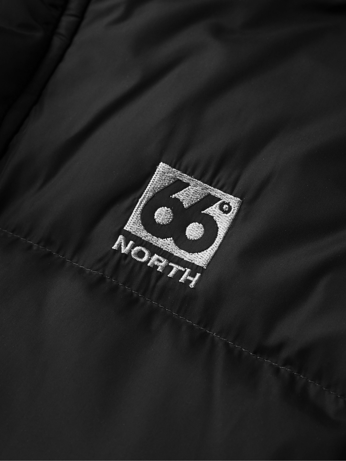 Shop 66 North Dyngja Quilted Recycled-shell Hooded Down Jacket In Black