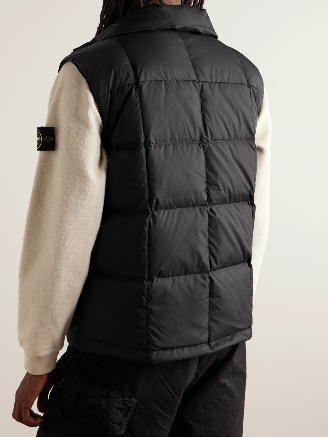 Shop 66 North Dyngja Logo-embroidered Quilted Recycled-shell Down Gilet In Black