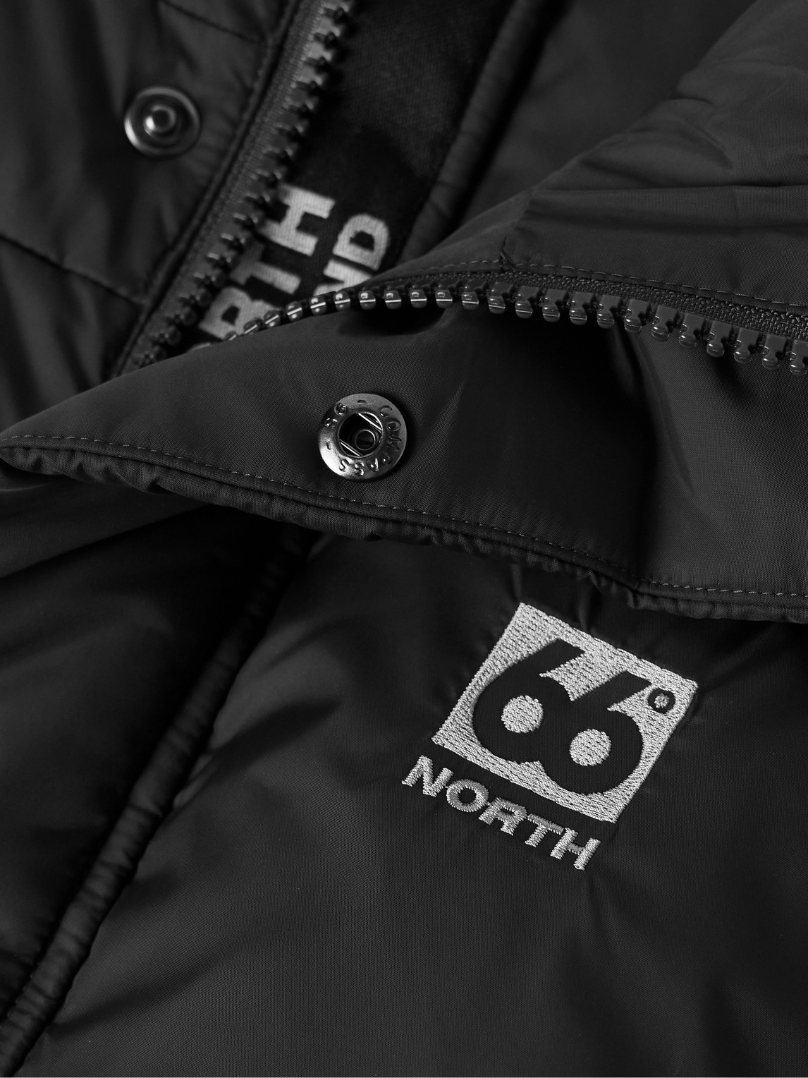 Shop 66 North Dyngja Logo-embroidered Quilted Recycled-shell Down Gilet In Black