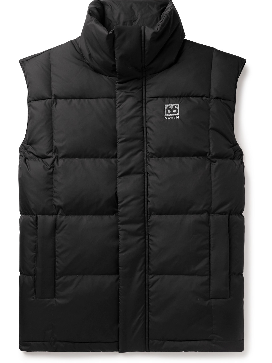 66 North Dyngja Logo-Embroidered Quilted Recycled-Shell Down Gilet